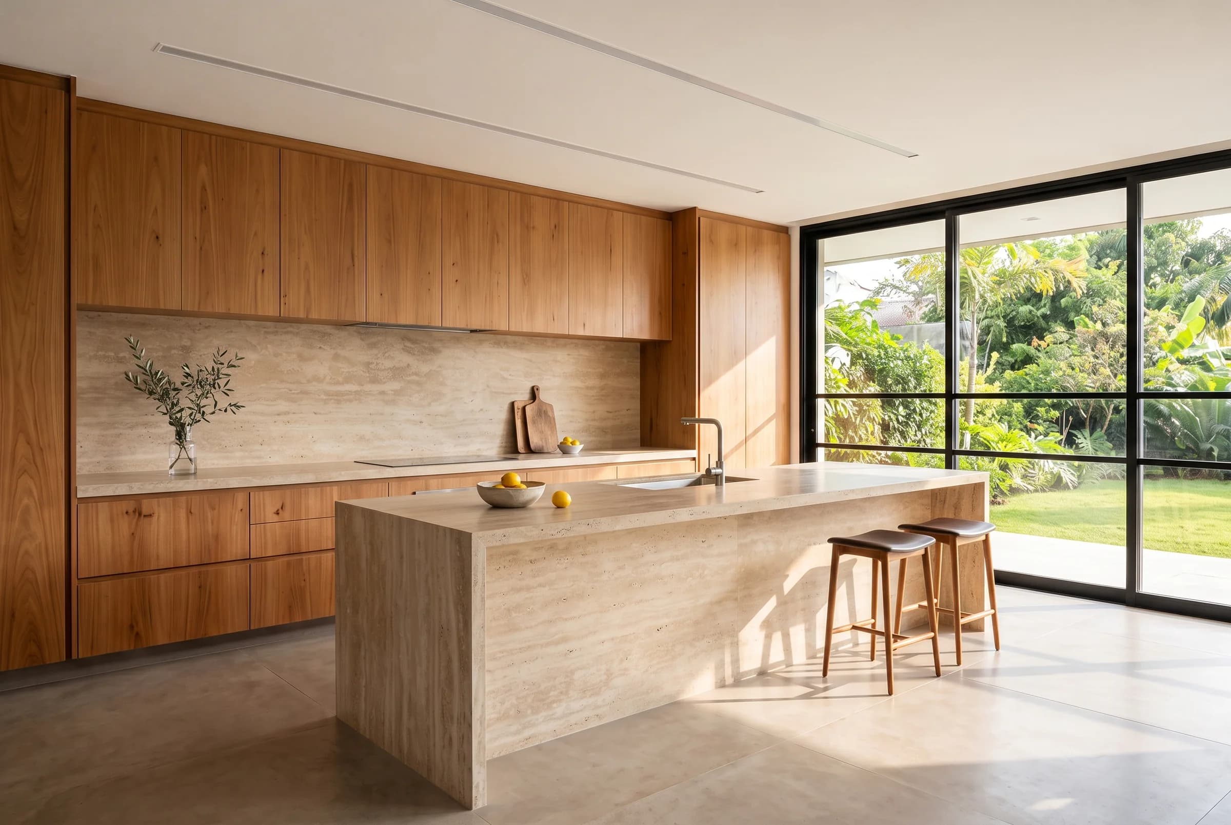 Cozinha com Travertino Romano