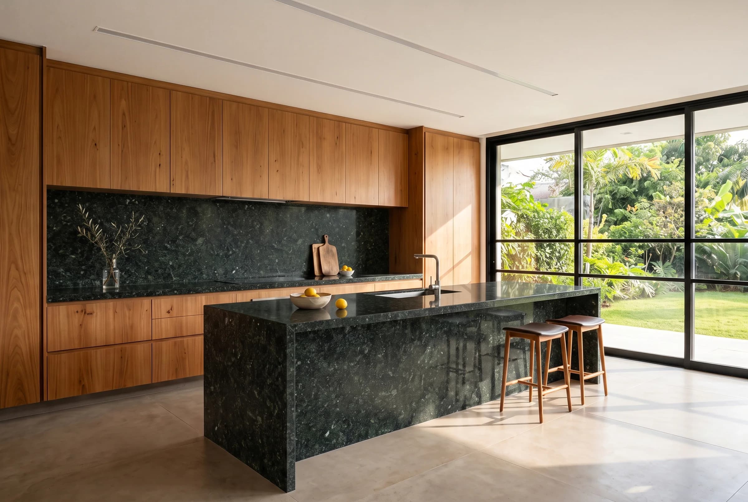 Cozinha com Verde Ubatuba