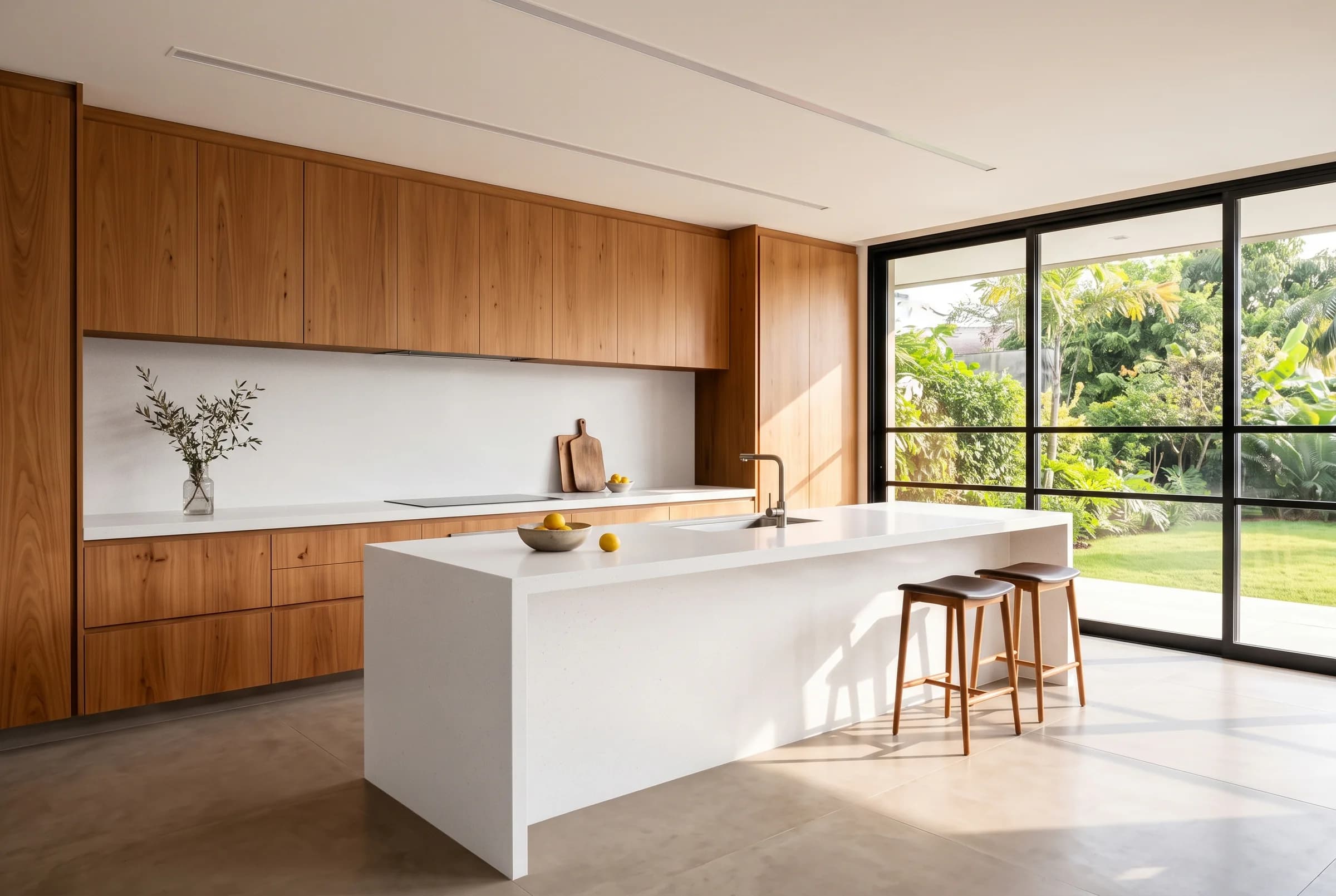 Cozinha com Quartzo Branco